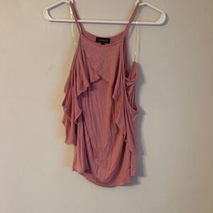 Delicate Ruffle Camisole in Blush Pink